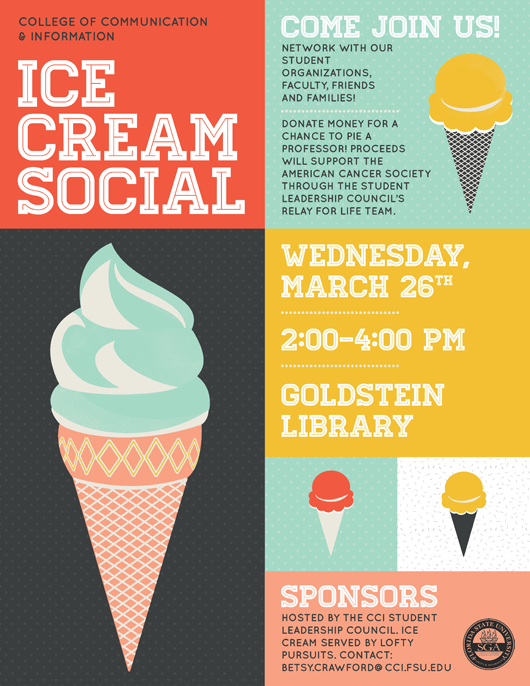 Ice Cream Social Flyer Template 