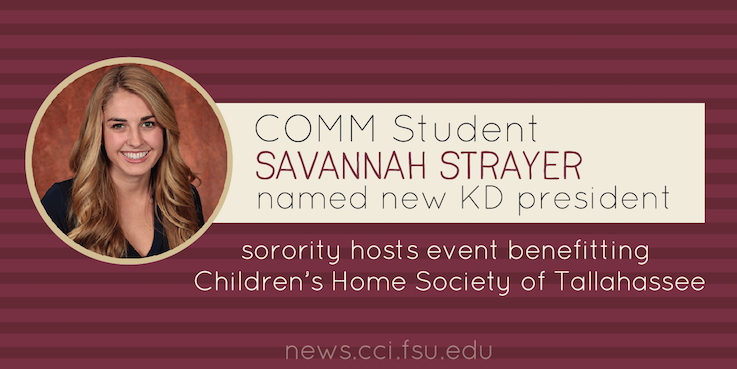 Header image for FSU sorority under leadership of COMM student, holds event for CHS