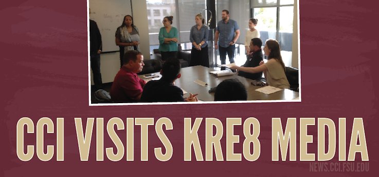 Header image for CCI students visits Kre8 Media