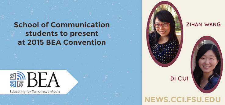 Header image for SCOM students awarded at 2015 Annual Convention of the Broadcast Education Association