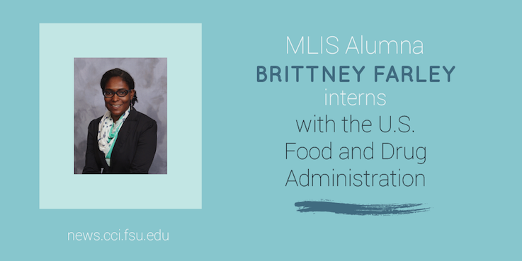 Header image for MLIS alumna Brittney Farley interns with U.S. Food and Drug Administration