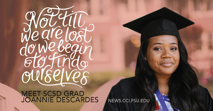 Header image for SCSD Grad Joannie Descardes Takes the Road Less Traveled