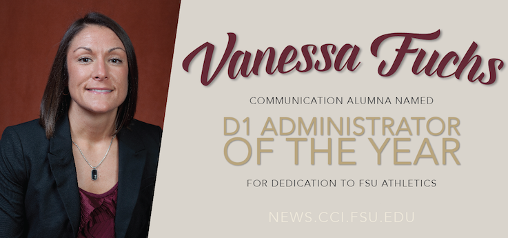 Header image for Alumna Vanessa Fuchs named D1 Administrator of the Year