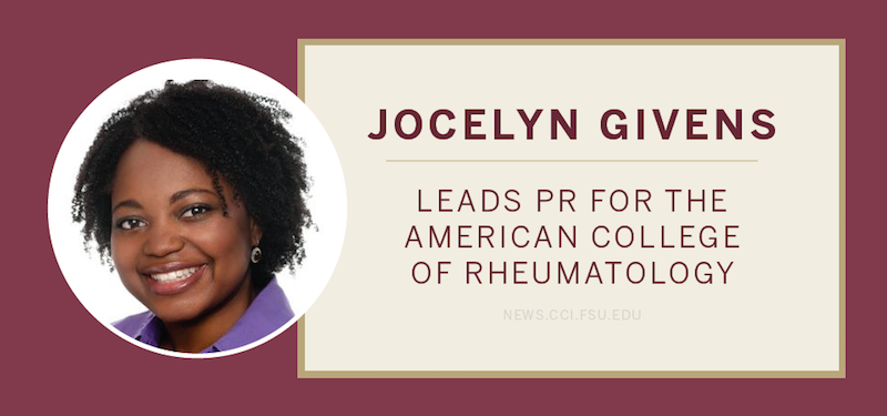 Featured thumbnail image for Alumna Jocelyn Givens Embraces Communication Skills as Senior Specialist of PR at American College of Rheumatology