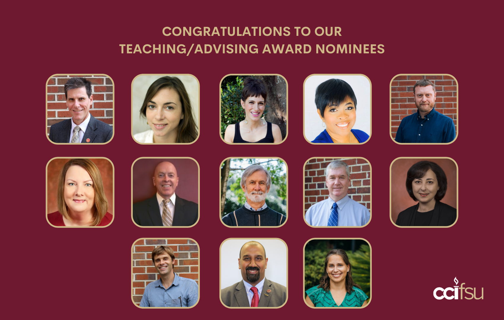 Congratulations to our Teaching/Advising Award Nominees
