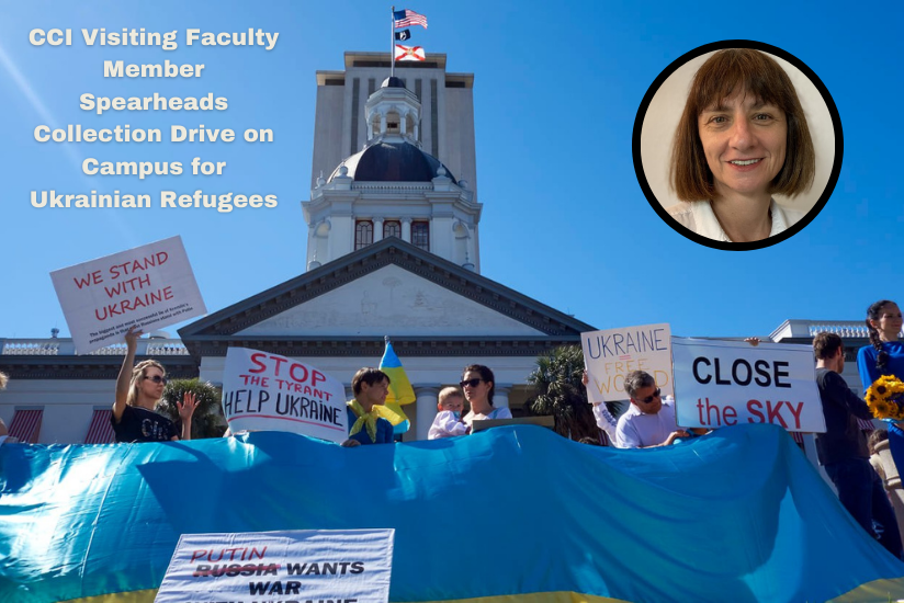 CCI Visiting Faculty Member Spearheads Collection Drive on Campus for Ukrainian Refugees