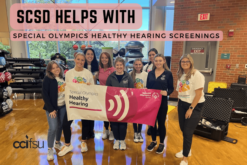 SCSD Students Holding Special Olympics Florida Hearing Screening Event.