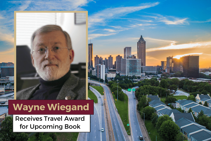 Wayne Wiegand Receives Travel Award for Upcoming Book