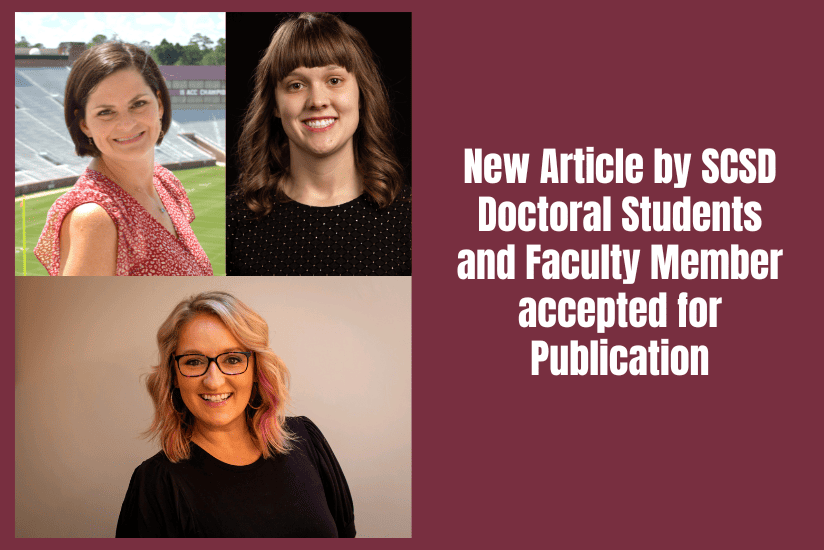 New Article by SCSD Doctoral Students and Faculty Member Accepted for Publication