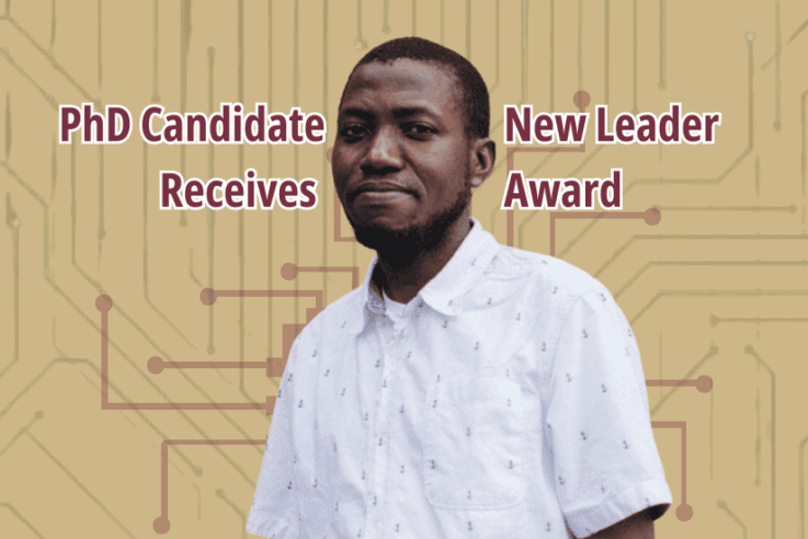 PhD Candidate Receives New Leader Award
