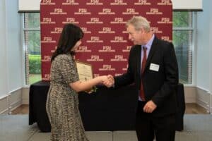 Professor Park receives her award