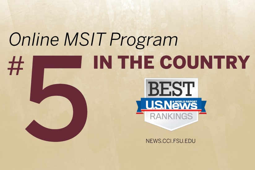 graphic for MSIT ranked 5th in the country