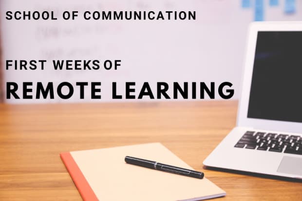 SCOM first weeks of remote learning graphic